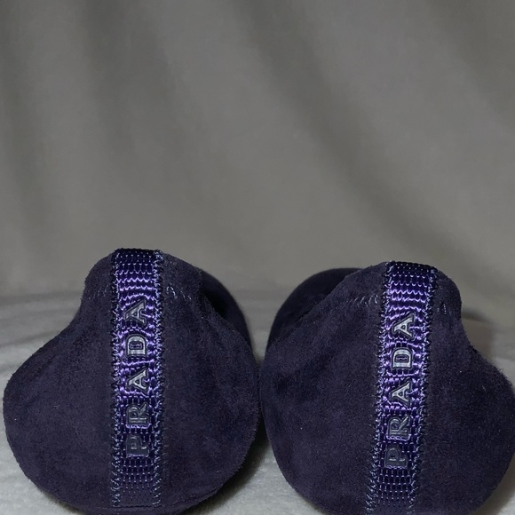 Prada Purple Suede Kitten Heels Size 39 - Picture 4 of 9